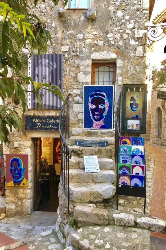 Art Gallery, The Enchanting Village of Eze, French Riviera. All Things French