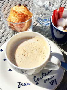 Breakfast at the Hotel Welcome, Villefranche sur Mer. Tours for Women, May and September. All Things French
