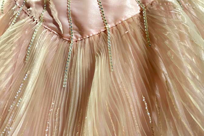 Singer and Actress. Detail of Skirt with Diamanties