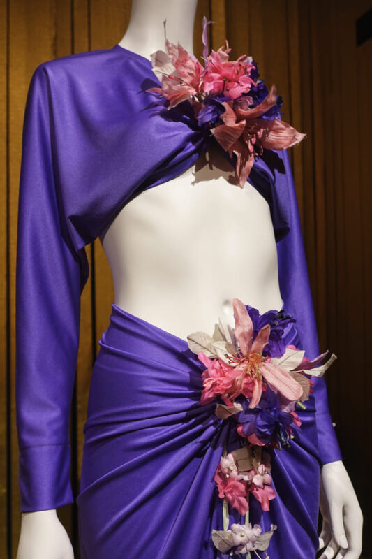 Dalida. Singer and Actress. Purple Dress