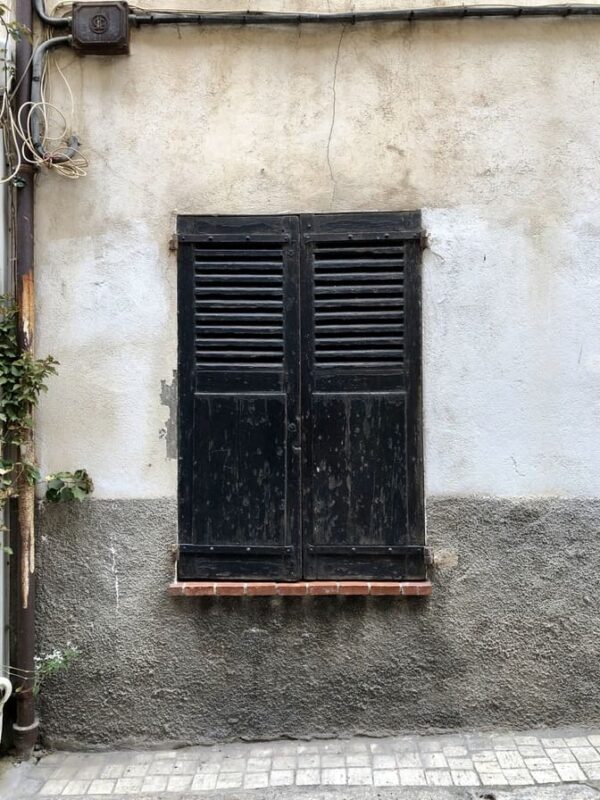 Brown Shutters in Antibes on the Riviera.