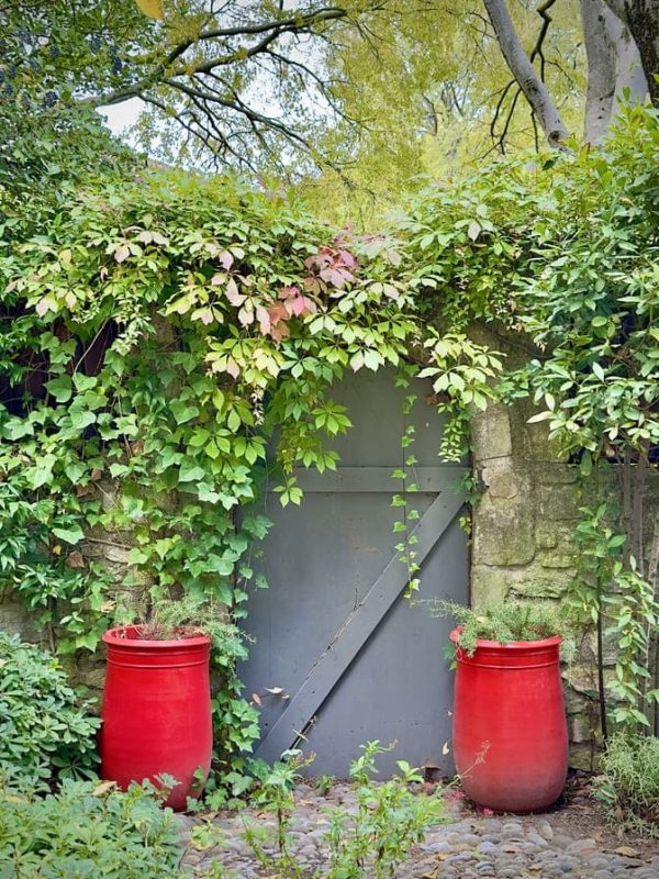 Pretty garden Doorway with ceramic pots